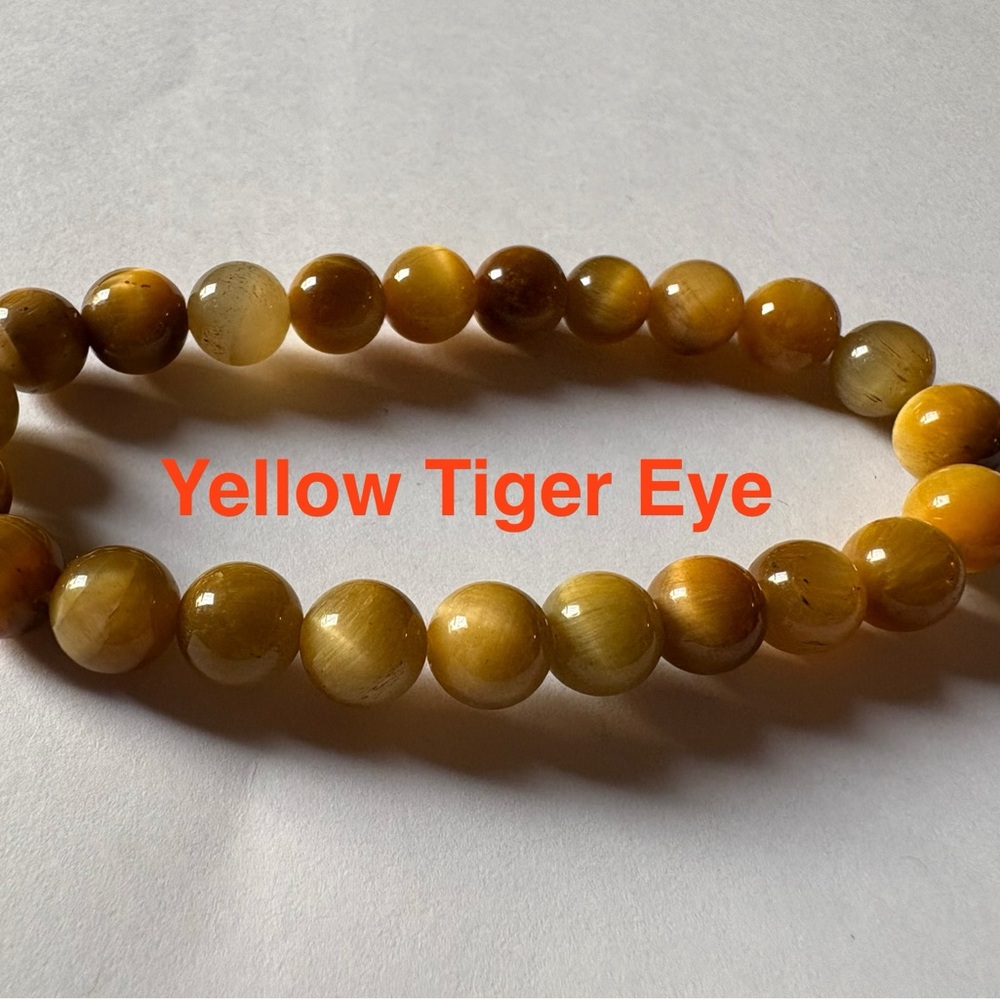 Yellow Tiger Eye Beaded Bracelet